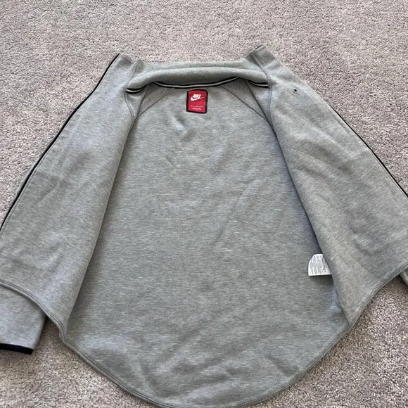 Nike Tech Fleece Track Jacket Moto‎ Cape Womens Medium Gray Full Zip - Picture 7 of 16